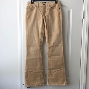Express Beige Corduroy Flare Pants